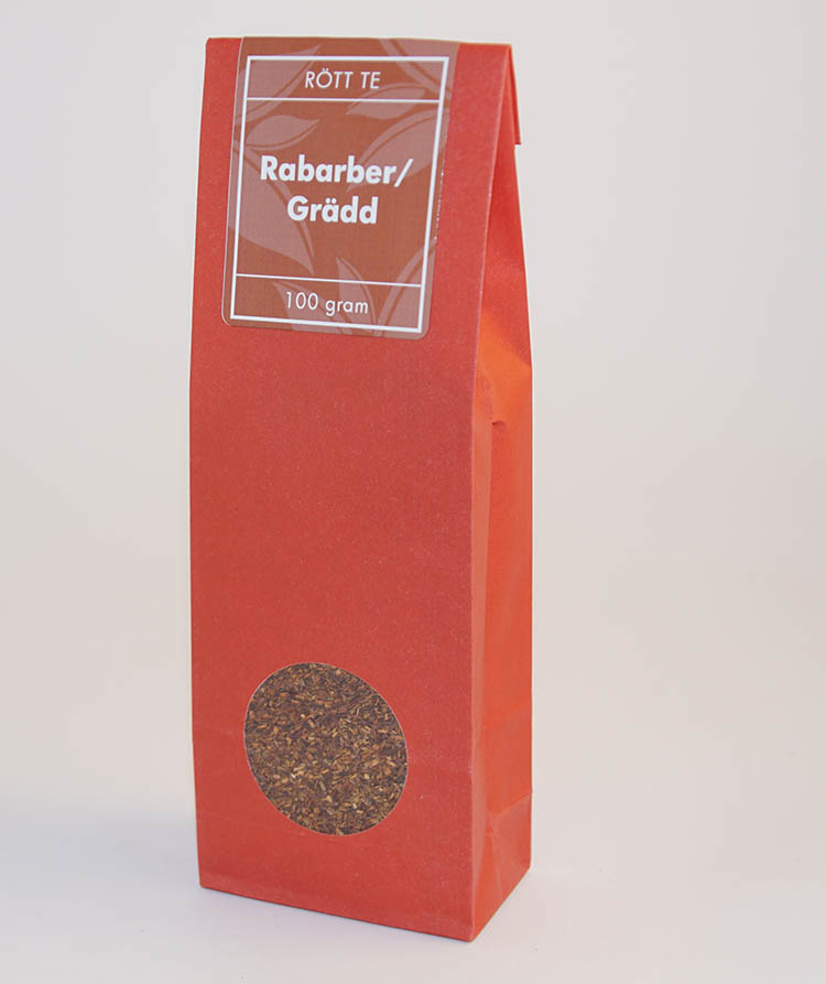 Rhubarb/cream red tea pack 100g