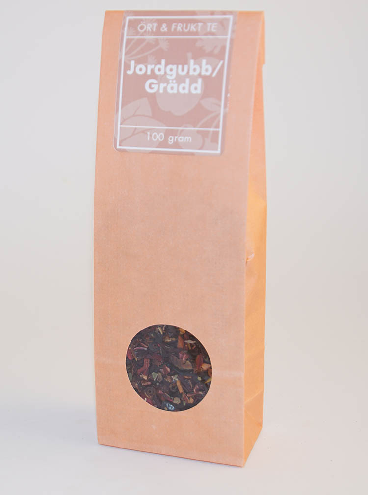 Strawberry/cream fruit tea pack 100g