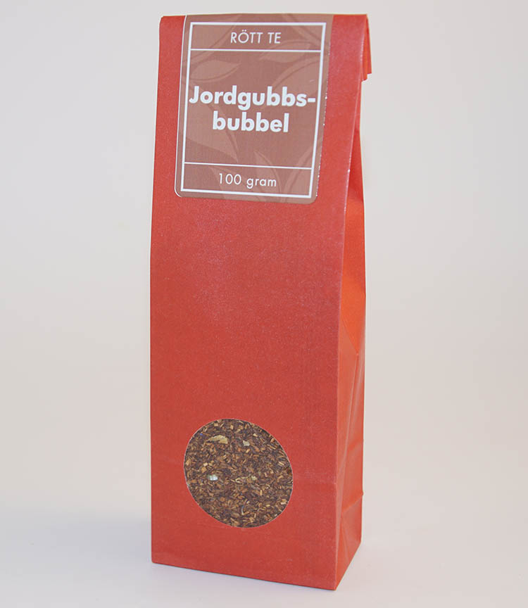 Strawberry bubbly red tea pack 100g