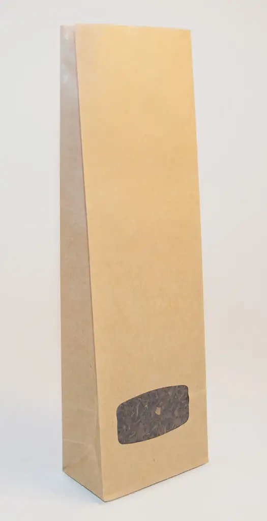 100g Brown matt bag with window