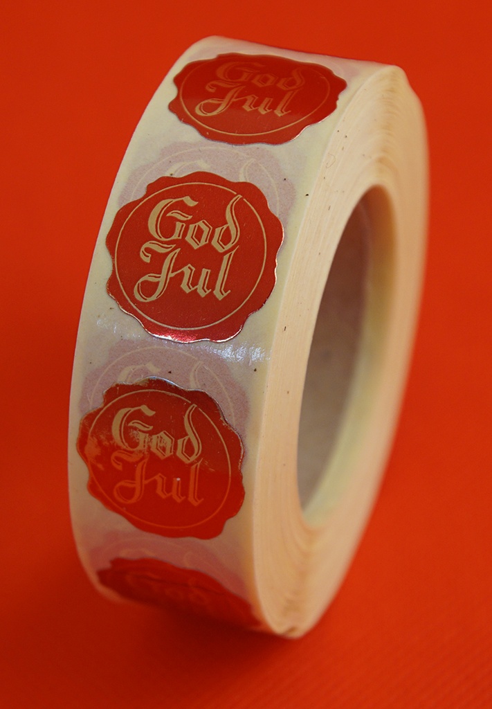 God Jul sigilletikett på rulle 500st