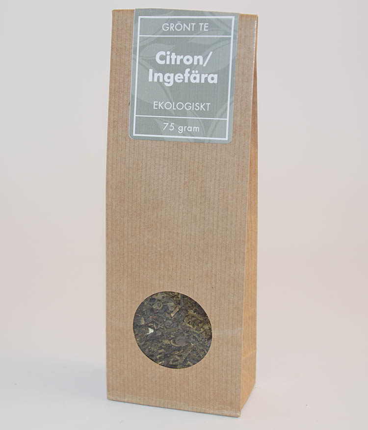 Citron/ingefära EKO grönt te fp 75g
