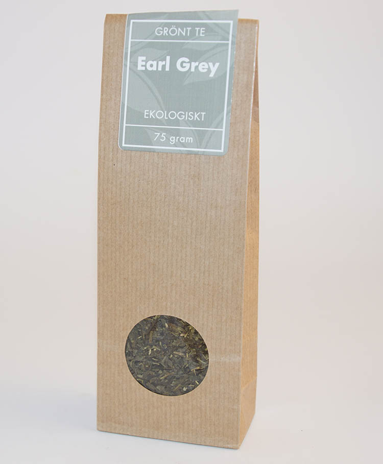 Earl grey ORGANIC green tea pack 75g