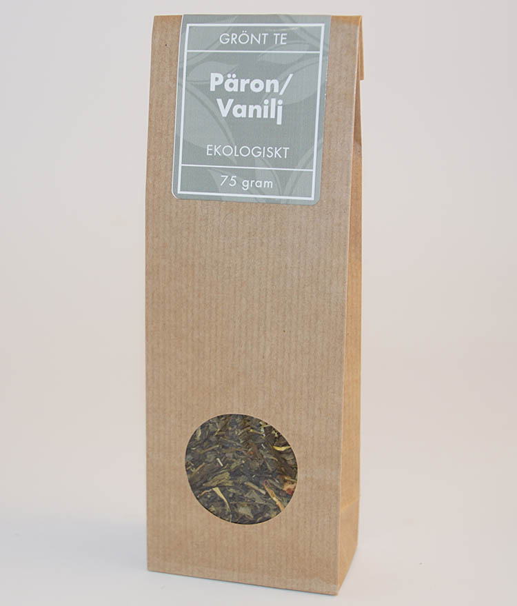 Pear/vanilla ORGANIC green tea pack 75g