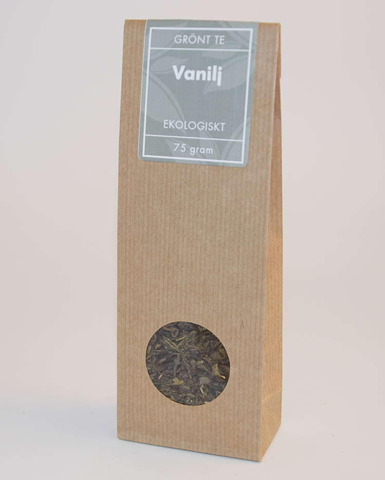 Vanilla ORGANIC green tea pack 75g