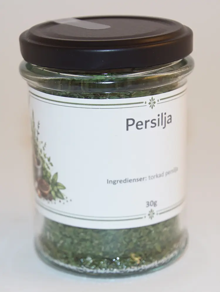 Parsley 5mm 20g in glass jar