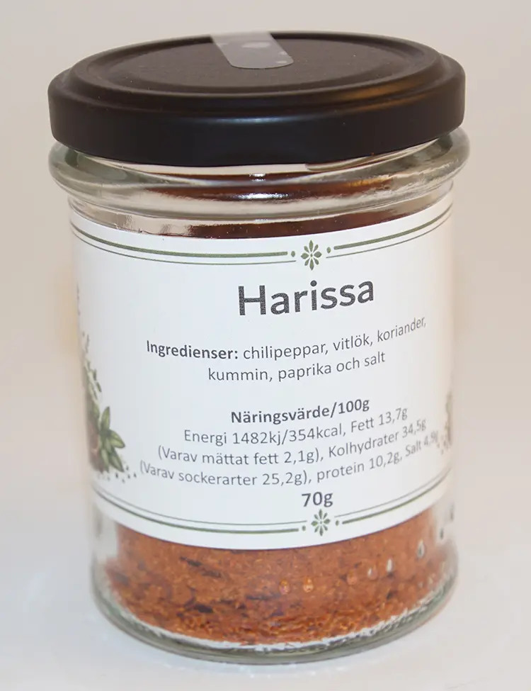 Harissa 70g in glass jar