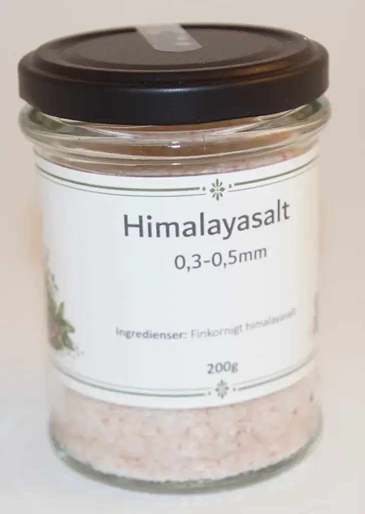 Himalaya salt 0.3-0.5mm 200g in glass jar