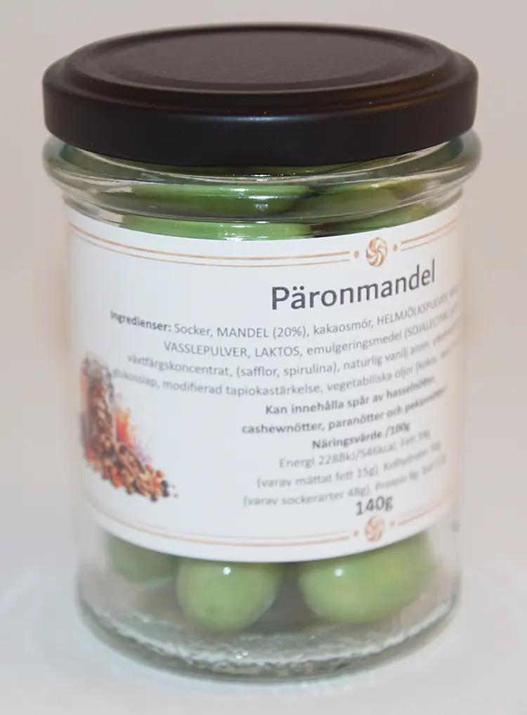 Pear almond in glass jar 140g