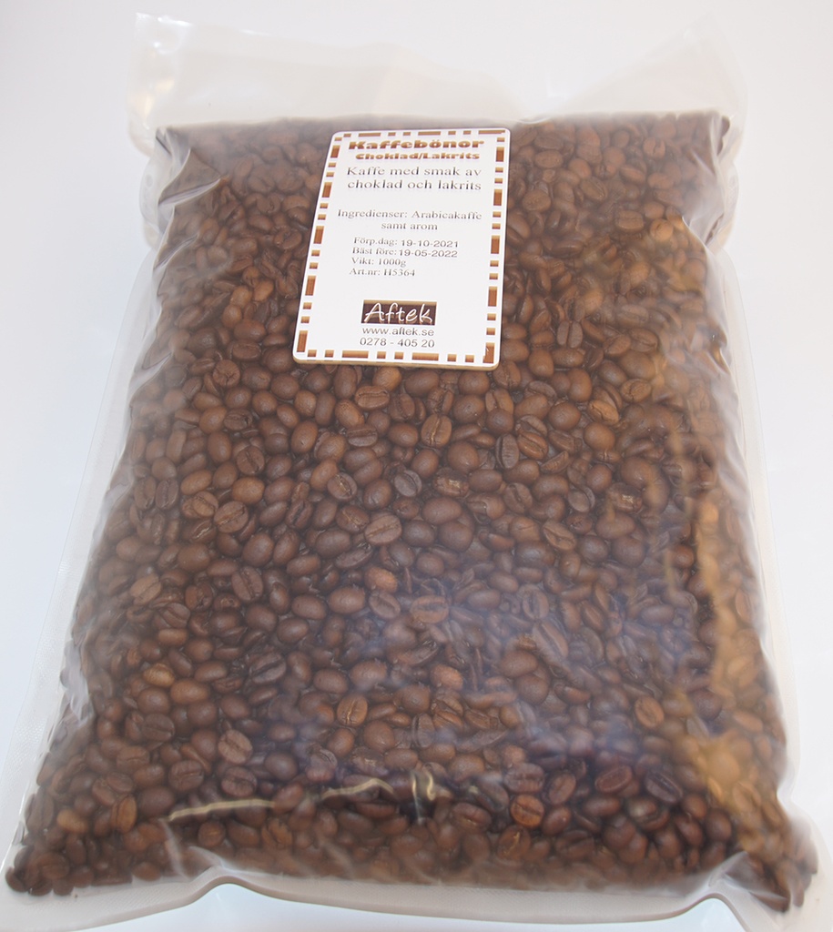 Choklad/lakrits kaffe hela bönor 1kg