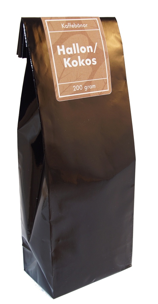Hallon/kokos kaffe hela bönor fp 200g