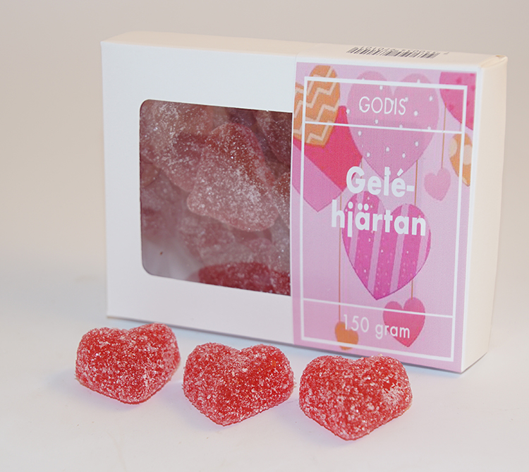 Gelehjärtan150g i C ALLA HJÄRTAN