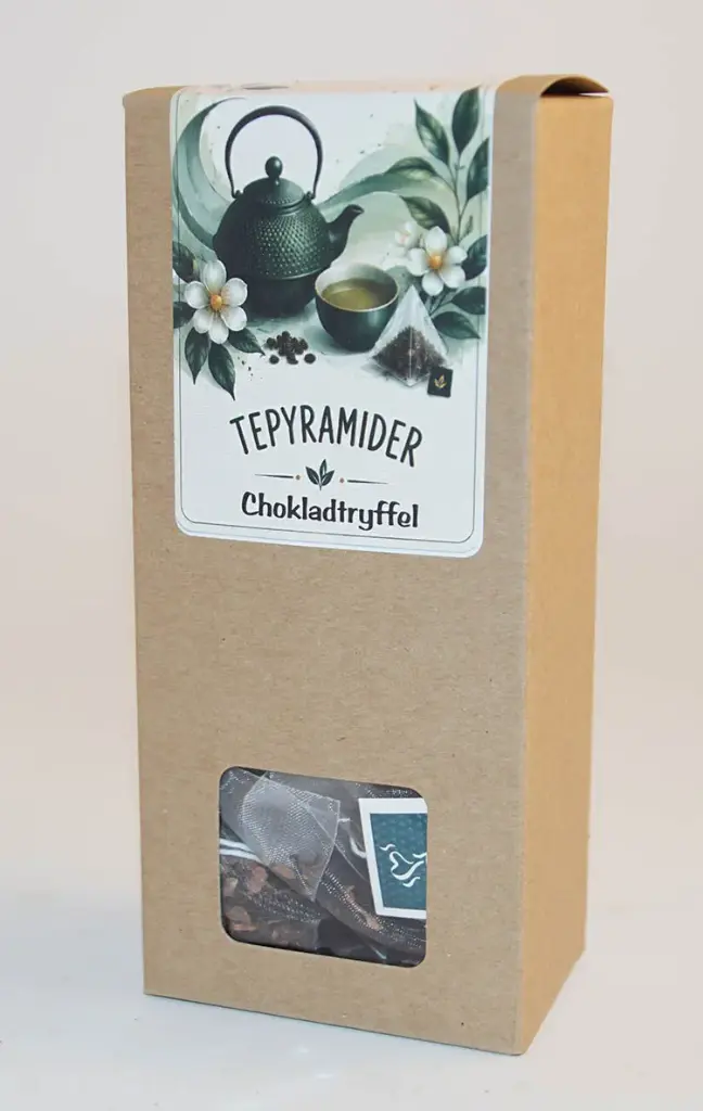 Pyramidte Chokladtryffel svart i kartong