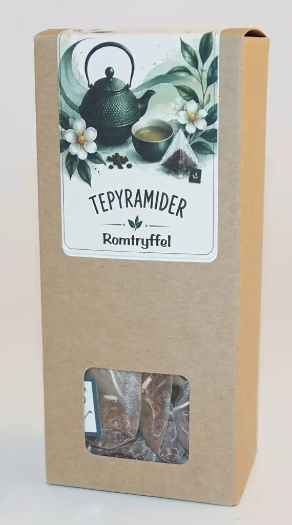 Pyramidte Romtryffel rött i kartong