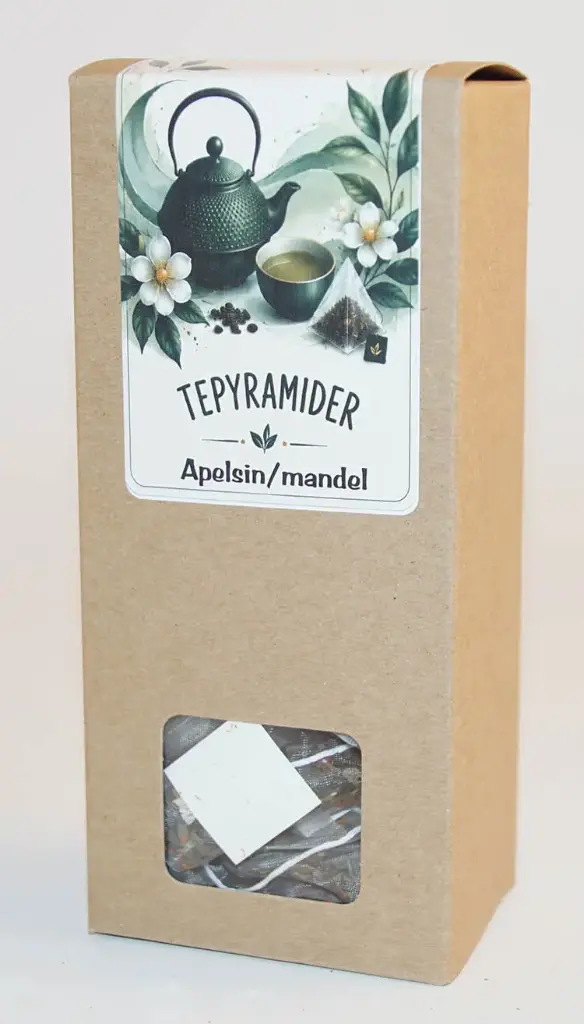 Pyramid tea Orange/almond green in box