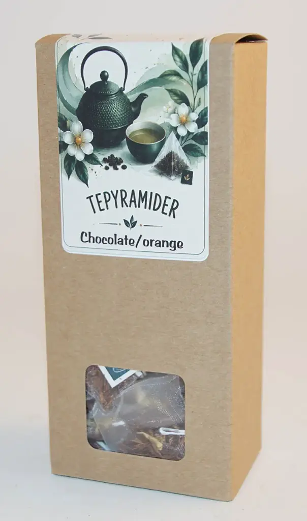 Pyramidte Chocolate Orange rött i kartong