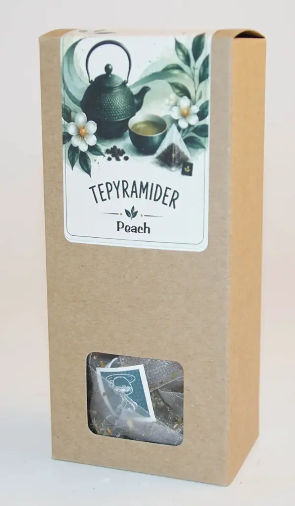 Pyramid tea Peach green in box