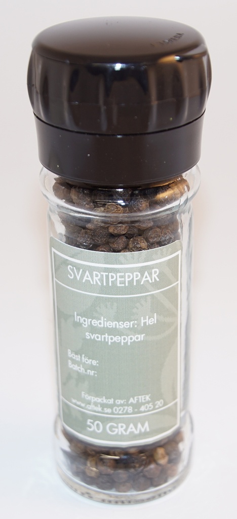 Svartpeppar hel i kvarn 50g