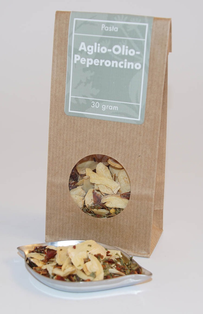 Aglio-Olio brun påse med fönster 30g