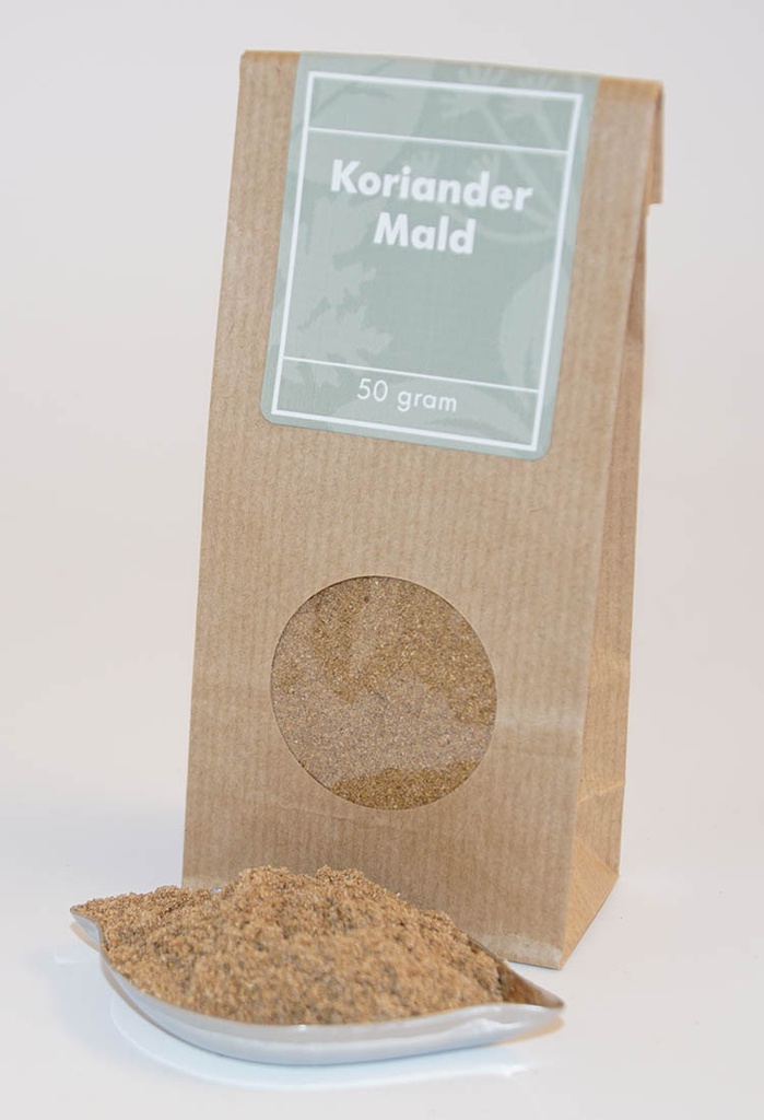 Coriander ground brown bag with window 50g
