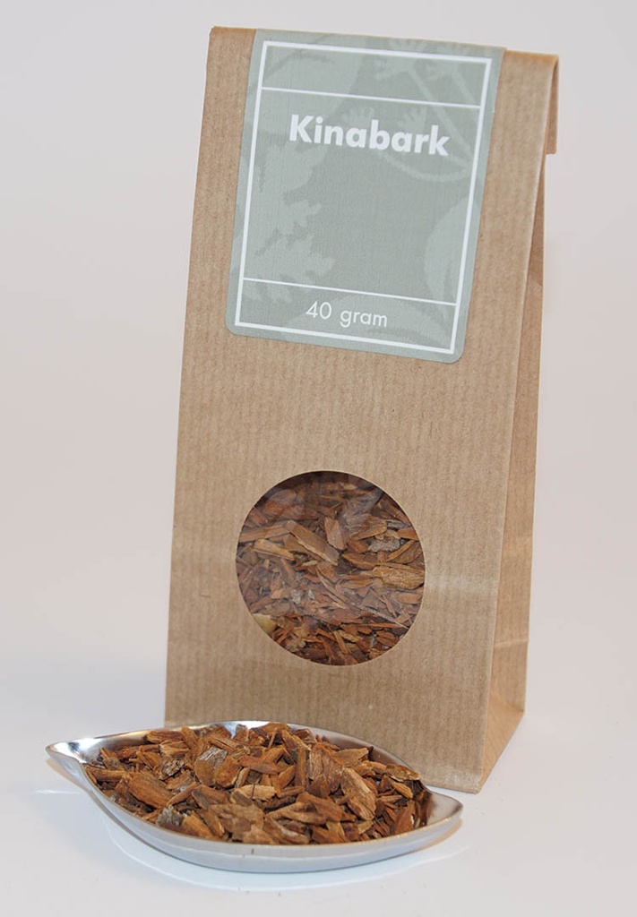 Cinchona bark (Chinchona) pieces brown bag with window 40g
