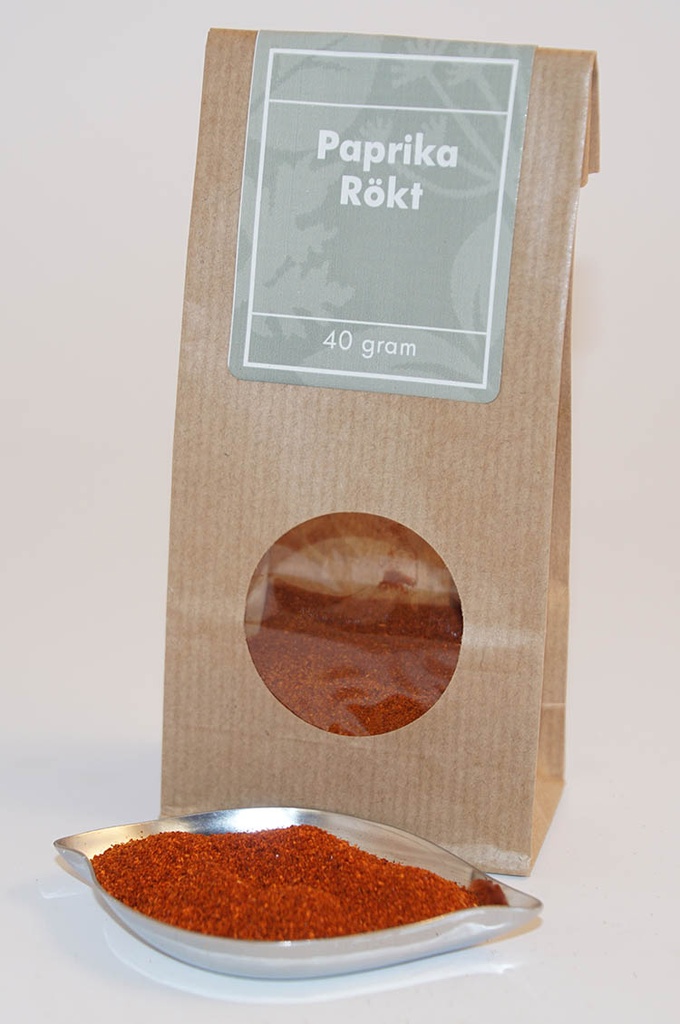 Paprika rökt brun påse med fönster 40g