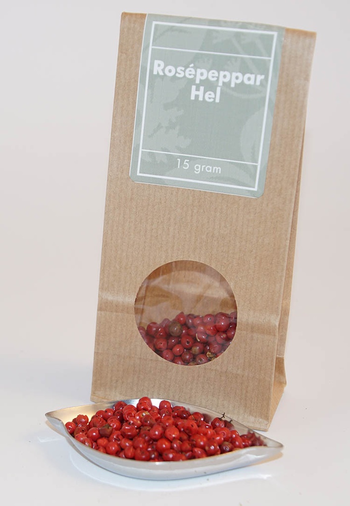 Pink pepper whole brown with window 15g