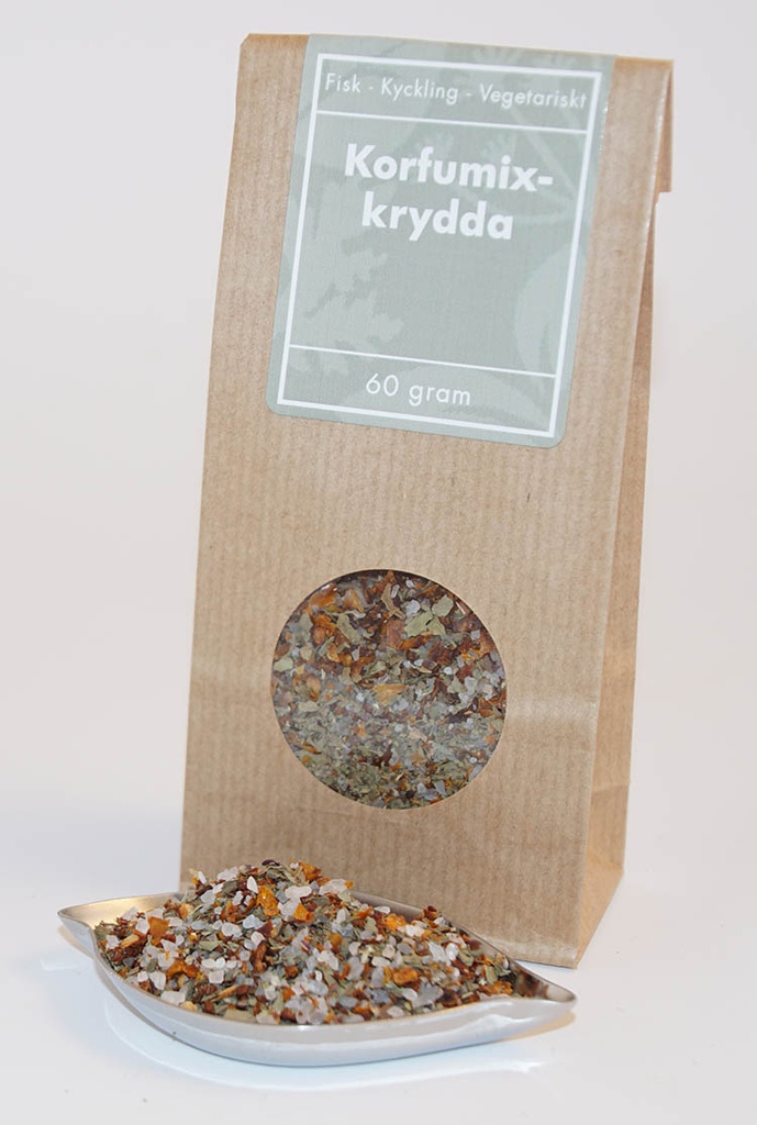 Korfumix krydda brun påse med fönster 60g