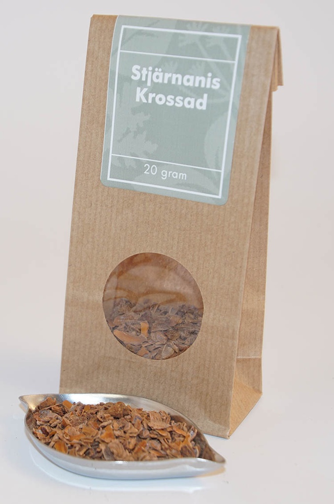 Stjärnanis krossad brun påse med fönster 20g