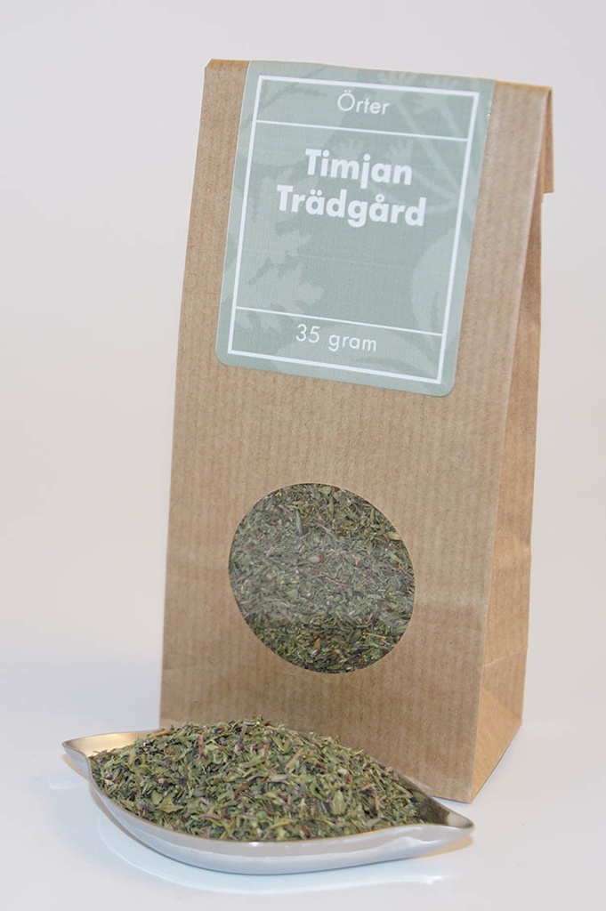 Timjan trädgård brun påse med fönster 35g