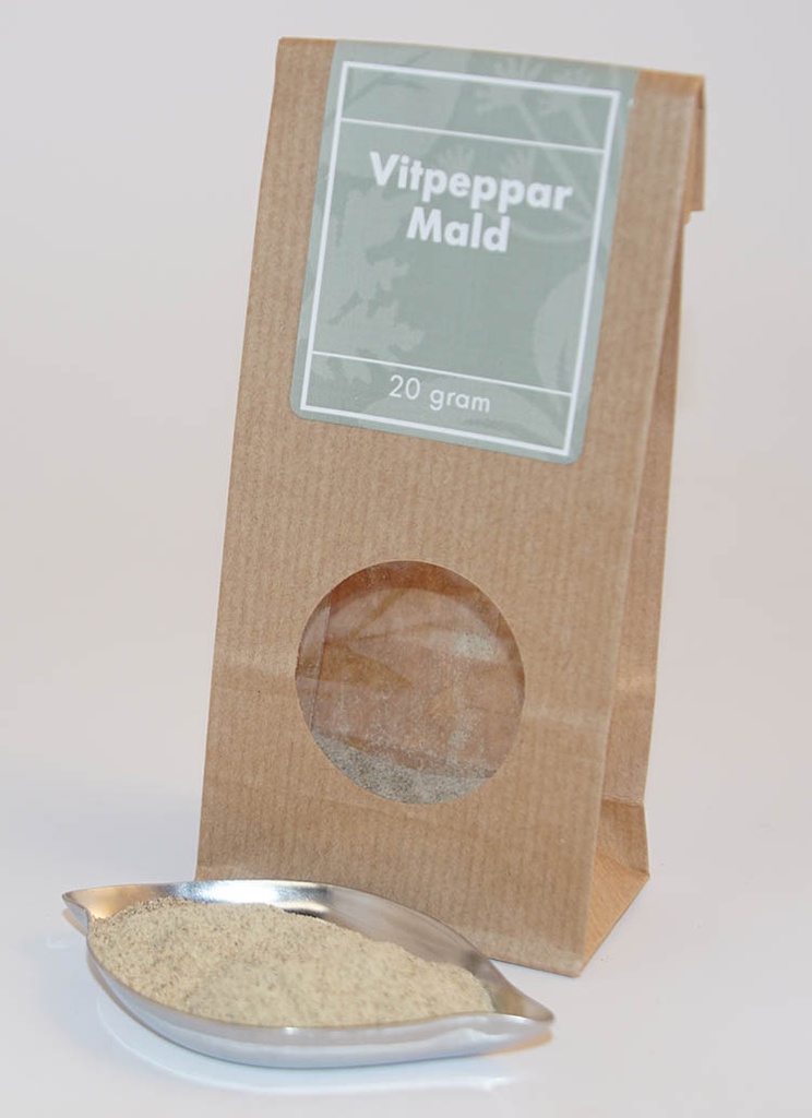 White pepper ground brown bag window 20g