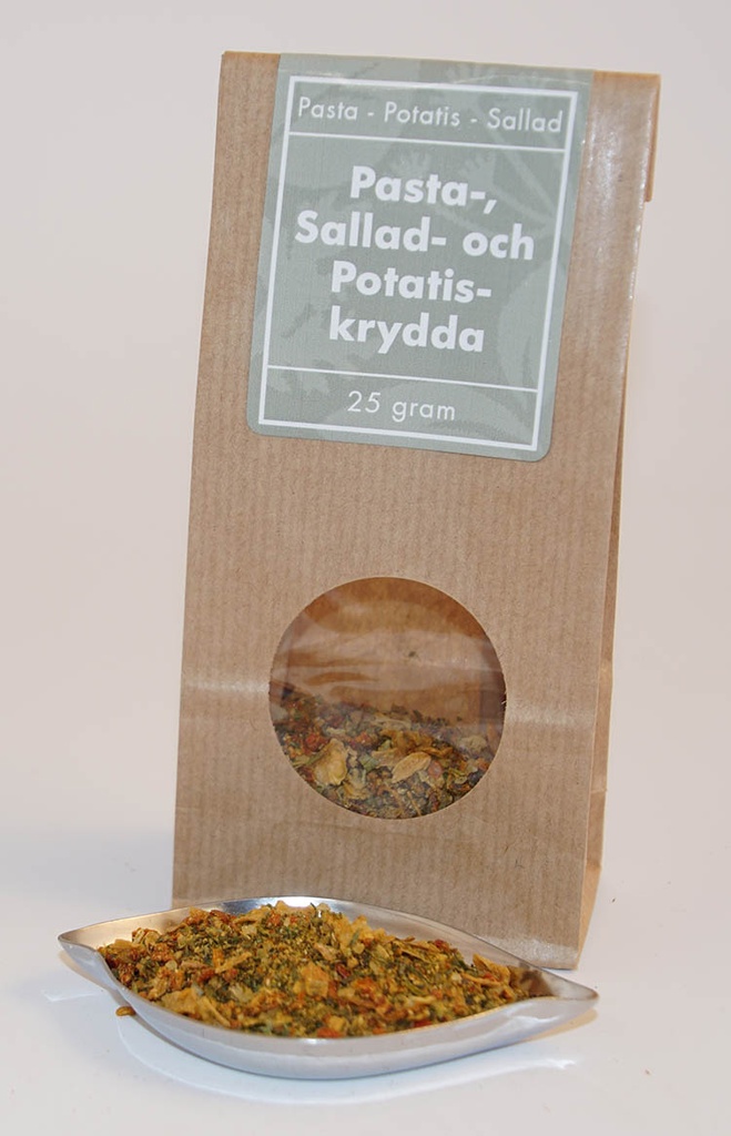 Pasta, salad and potato seasoning brown bag with window 25g