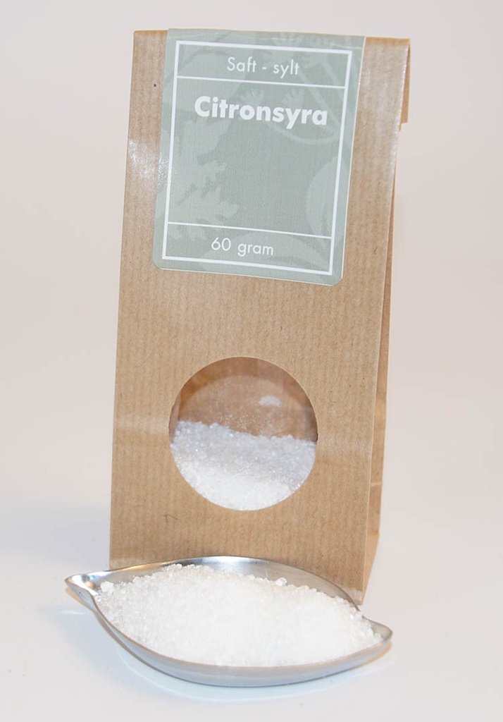 Citric acid brown bag with window 50g