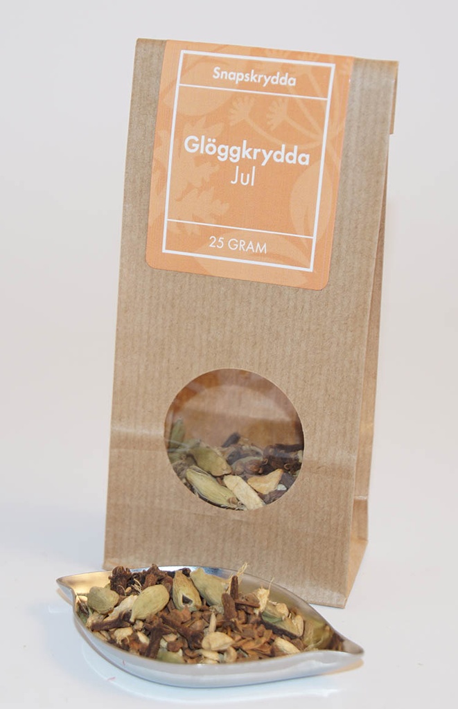 Julglögg krydda brun påse med fönster