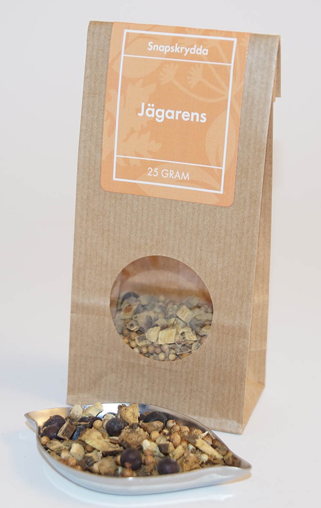 Jägarsnaps brun påse med fönster