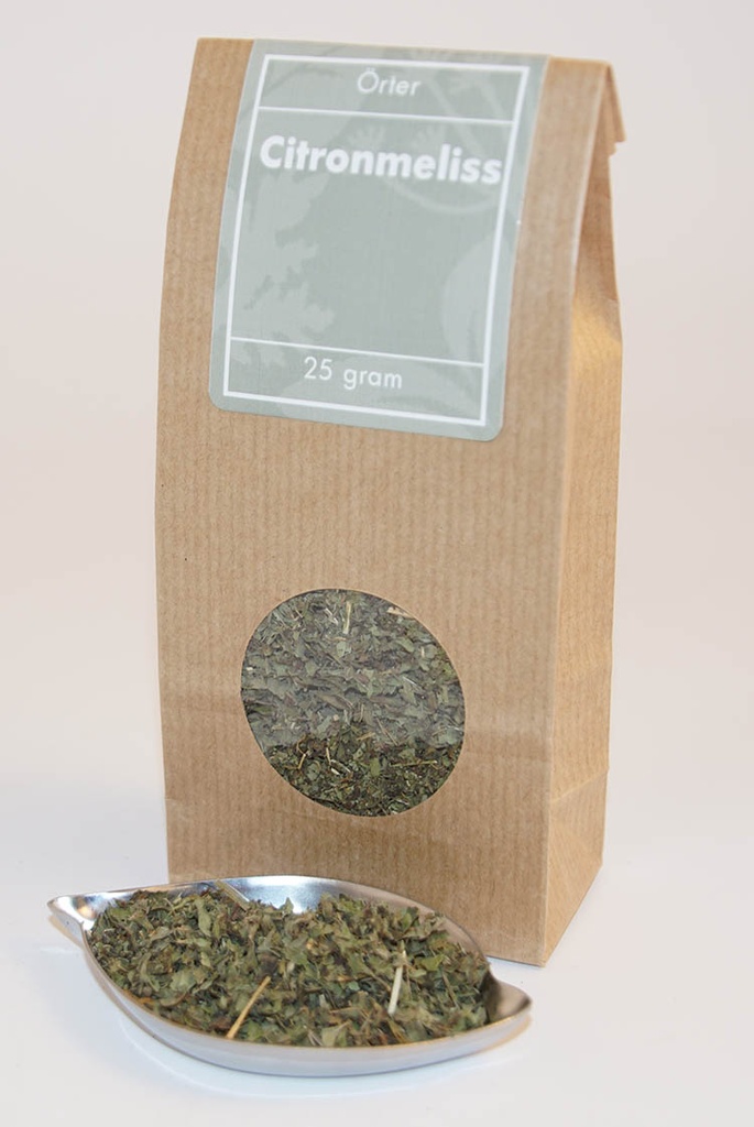Lemon balm brown bag with window 25g