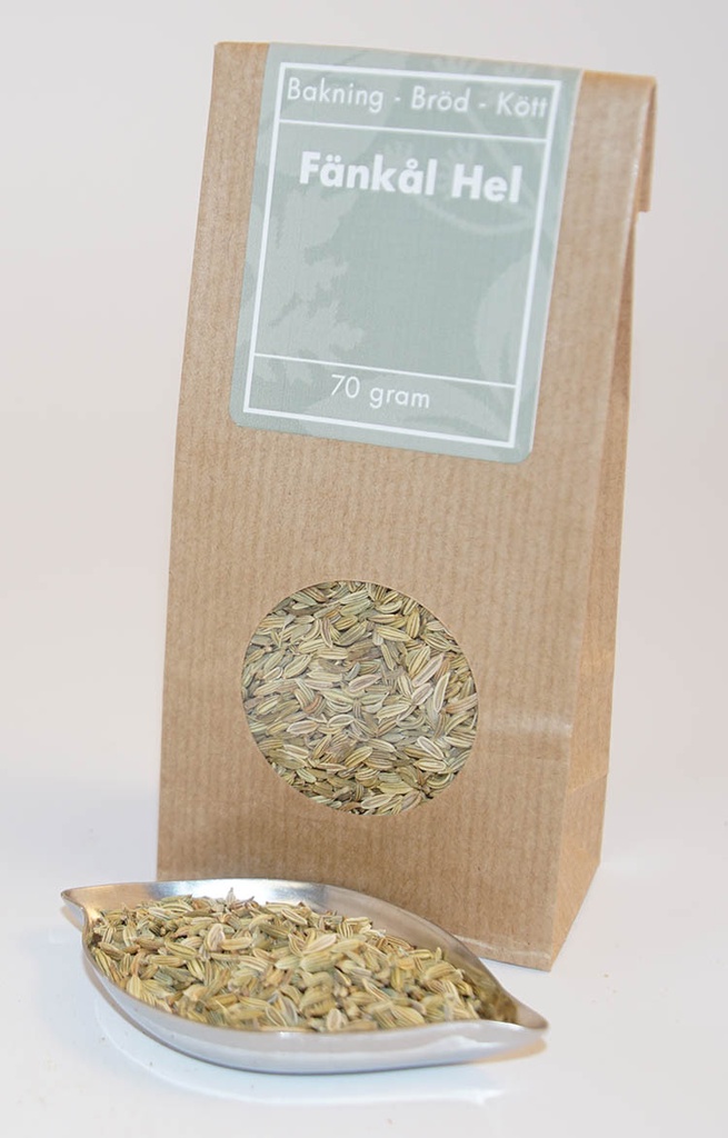 Fennel whole brown bag with window 70g