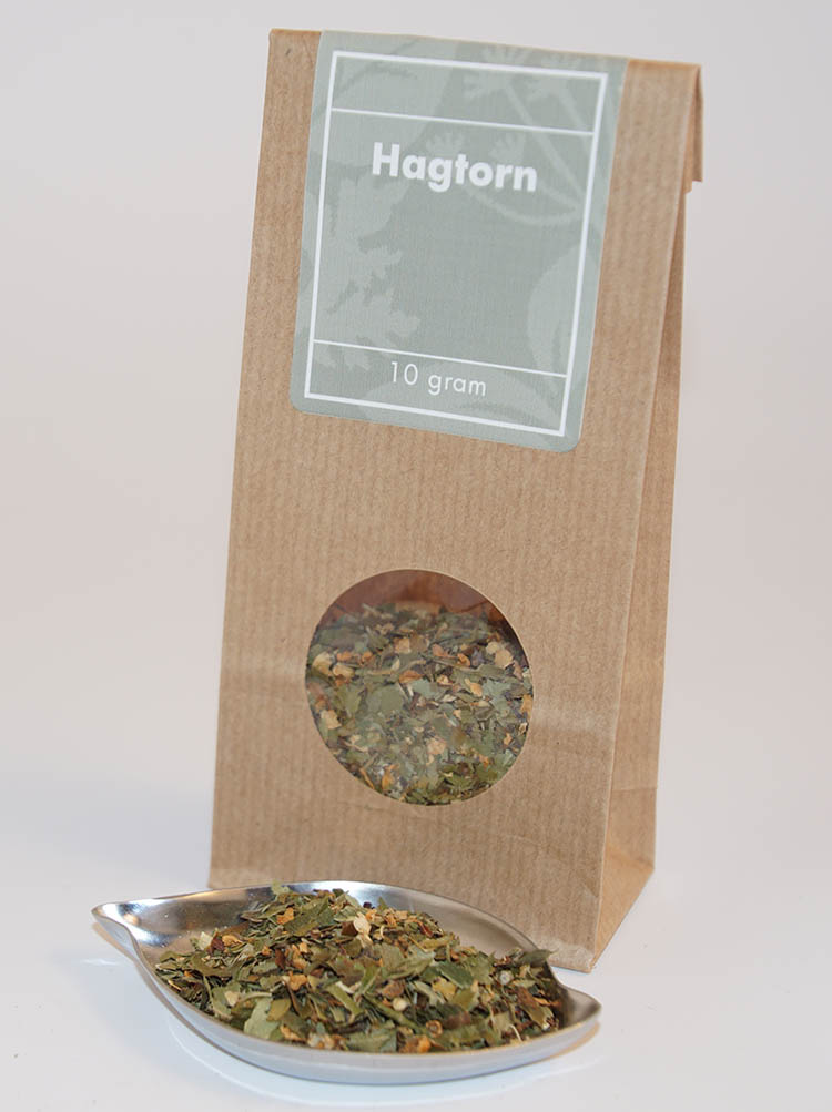 Hawthorn berries and leaf brown bag with window 10g
