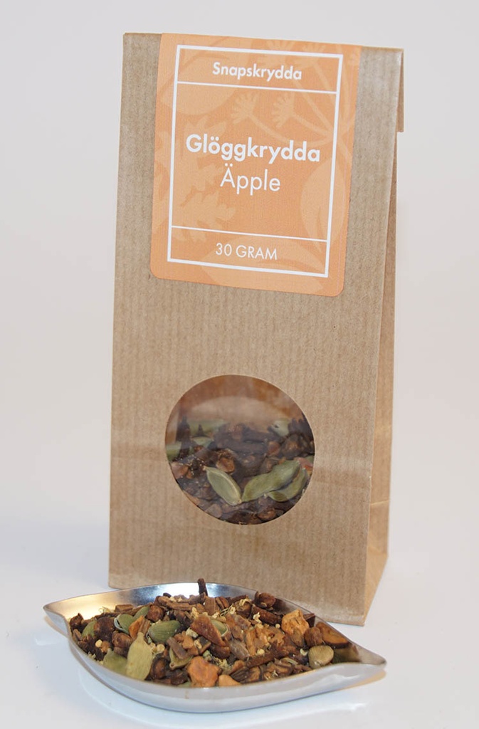 Glöggkrydda äpple brun påse med fönster