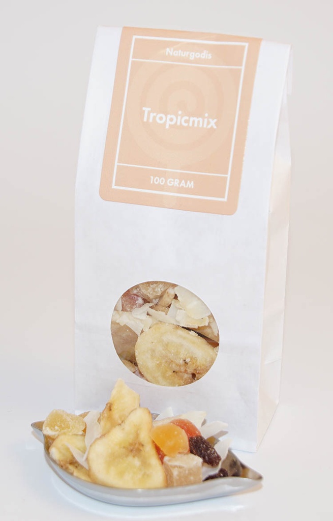 Tropic mix white bag with window 100g