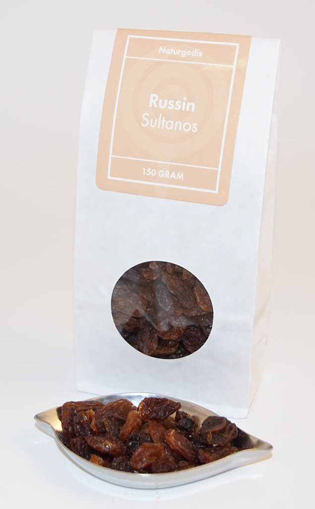 Russin Sultanos vit påse med fönster 150g
