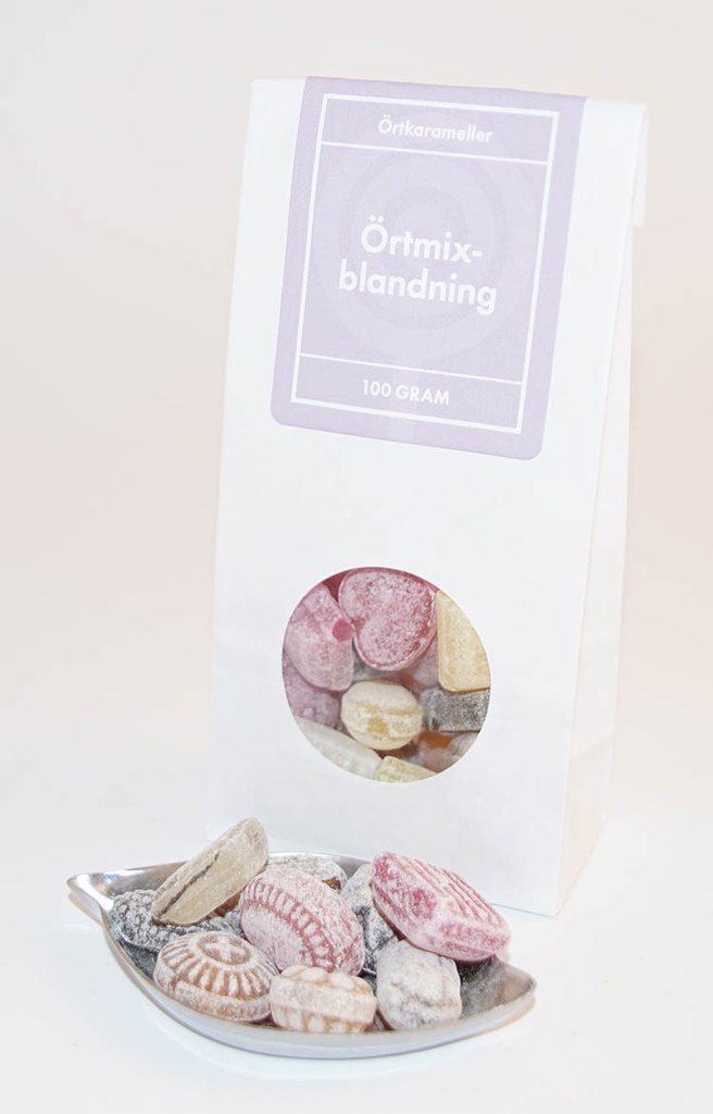 Herb mix blend herbal candies white bag with window 100g