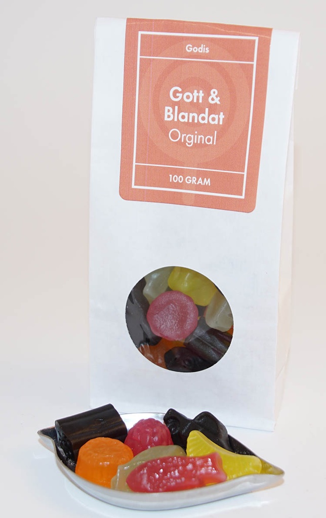 Good & Mixed original white bag with window 100g
