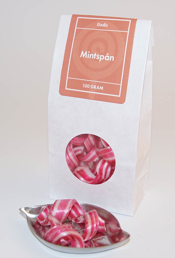 Mint shavings white bag with window 100g