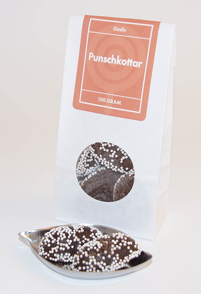 Punschkottar vit påse med fönster 100g