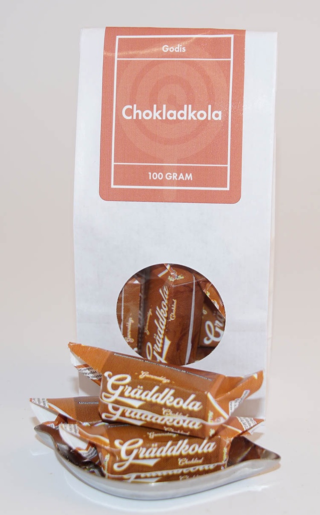 Chokladkola MORMOR LISAS vit påse med fönster 100g