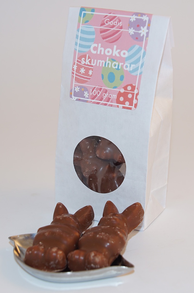 Choco marshmallow bunny Franssons white bag with window
