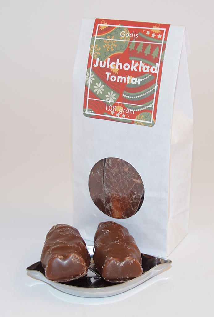 Christmas chocolate Santa FRANSSONS white bag with window 100g
