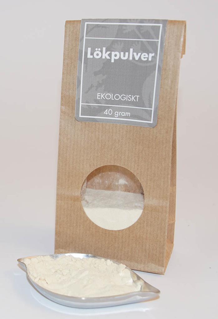 Lökpulver EKO brun påse med fönster 40g
