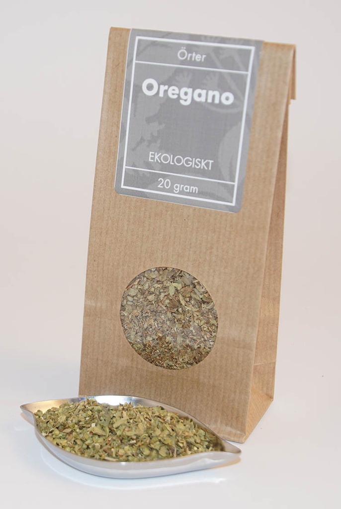 Oregano EKO brun påse med fönster